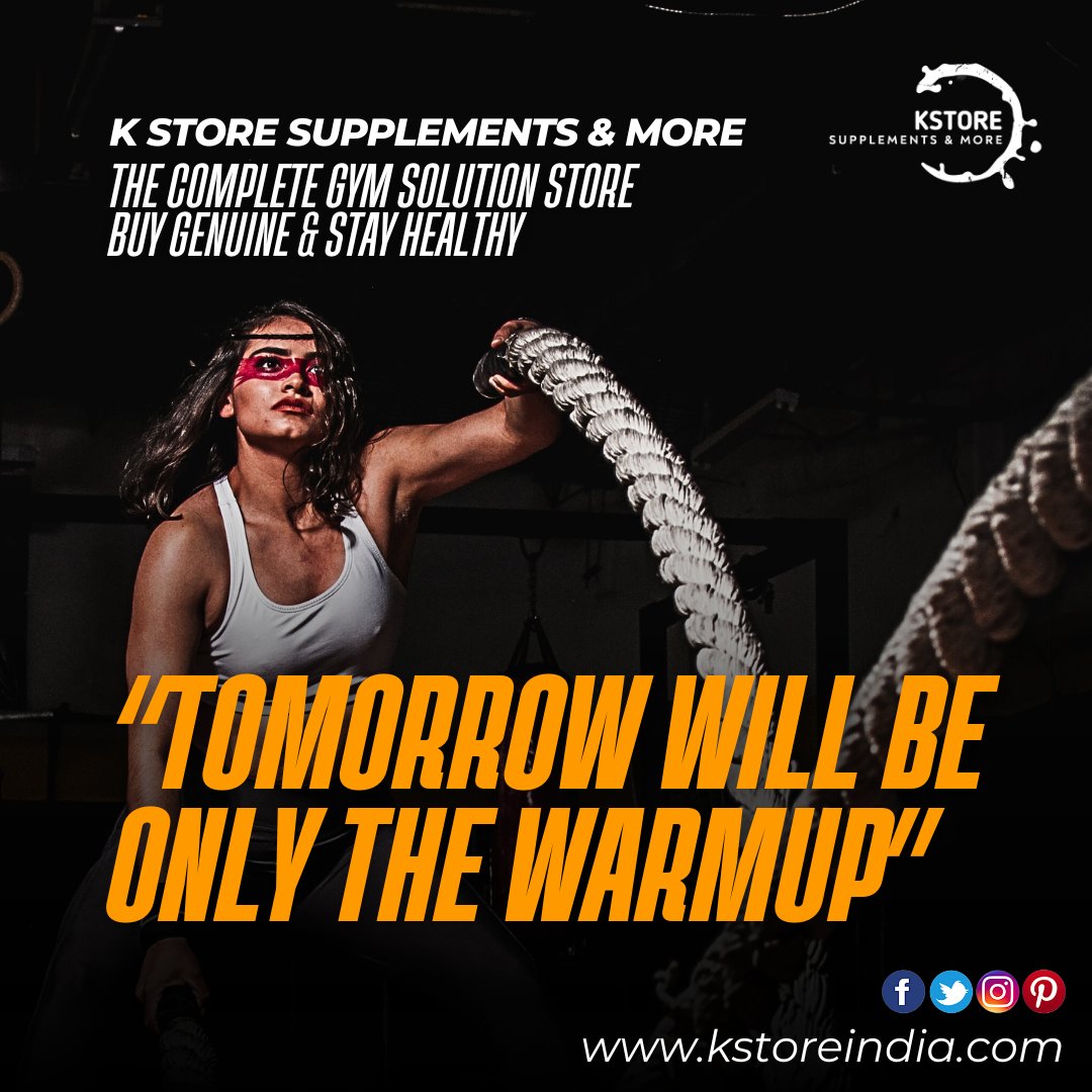 KstoreIndia's tweet photo. ¨Tomorrow will be only the warmup¨

K Store Supplements &amp; More💪
♦ The Complete Gym Solution Store
♦ Buy Genuine &amp; Stay Healthy
♦ Enjoy Shopping with Trust👇
K Store, 761/5, Jheel Khurenja, Geeta Colony, Delhi, 110051
📞09312206676
https://t.co/0aioTfgxCw

#kstore #kstoreindia https://t.co/SkiQ7lG1cU