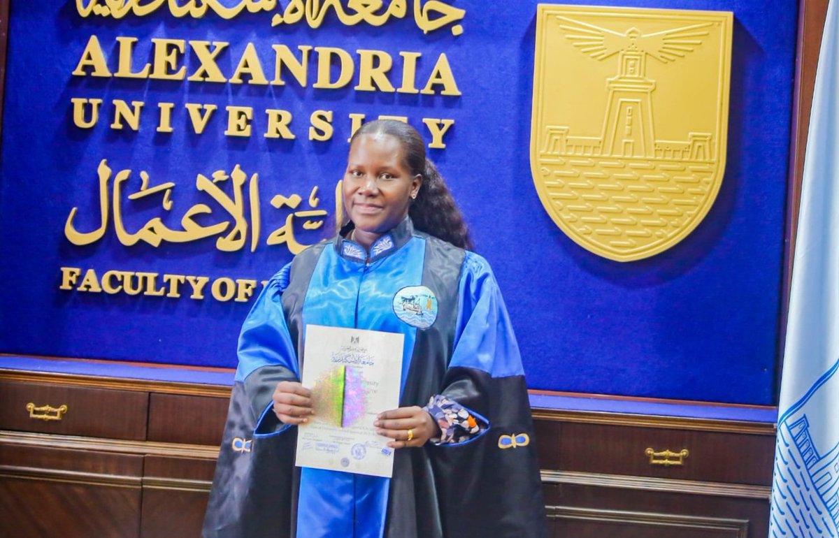 DrTomMboya's tweet photo. CONGRATULATIONS TO YOU EILEEN! 
Attaining your Masters Degree in Executive MBA and graduating among the top of your class! This is your moment, sweetheart, and we are all super excited for you. We are over the moon thanking God for you. May you find favour before God and men. https://t.co/x0YHUfS5pb