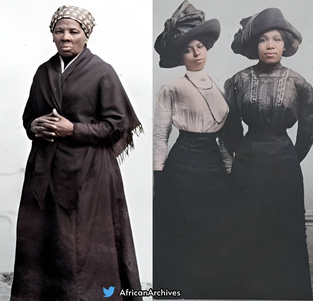 Harriet Tubman's great nieces, Eva and Alida Stewart, 1910.