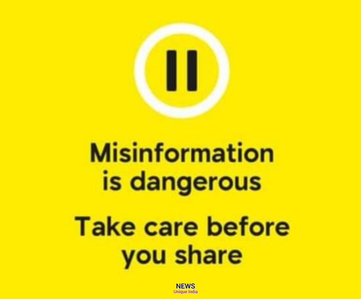 Misinformation hijacks your emotions. Before you share information online make sure you’ve verified the source, checked the facts and paused to consider whether you could be sharing false information. #TakeCareBeforeYouShare #NewsUniqueIndia