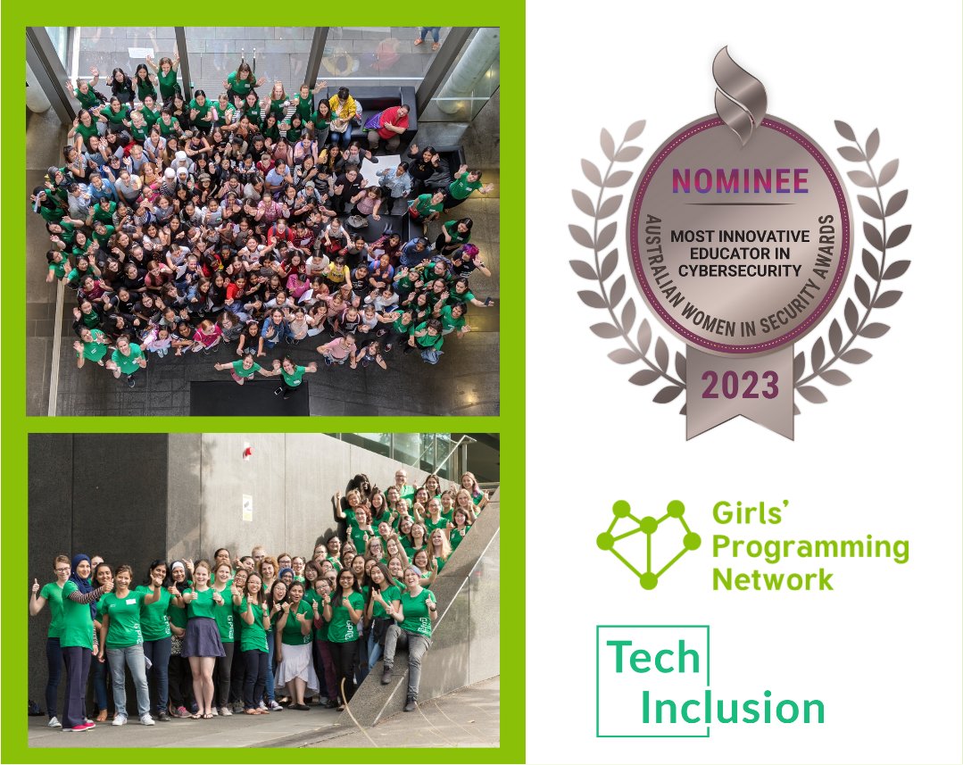 We are very excited to be one of the finalists for the Most Innovative Educator in Cybersecurity at the @australianwo for 2023!

We've been doing awesome stuff at <a href="/GPN_Aus/">GPN Australia</a> with new cyber-focused content! 

#girlsintech #python #techeducation #AWSN