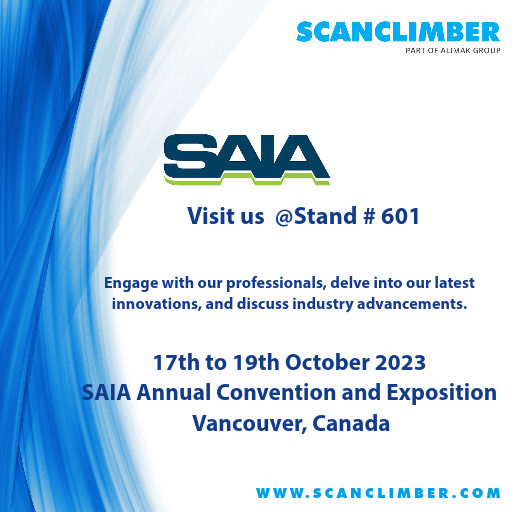 ScanclimberOy's tweet photo. SAIA 2023: Vancouver, Canada

Visit us from 17th-19th Oct at SAIA Annual Convention &amp; Exposition.

Engage with our experts and explore industry innovations.

Visit us at Stand #601.

Check Event details here: https://t.co/2BXFpLkXhR

#SAIA2023 #Scanclimber https://t.co/WQMNYVyP77