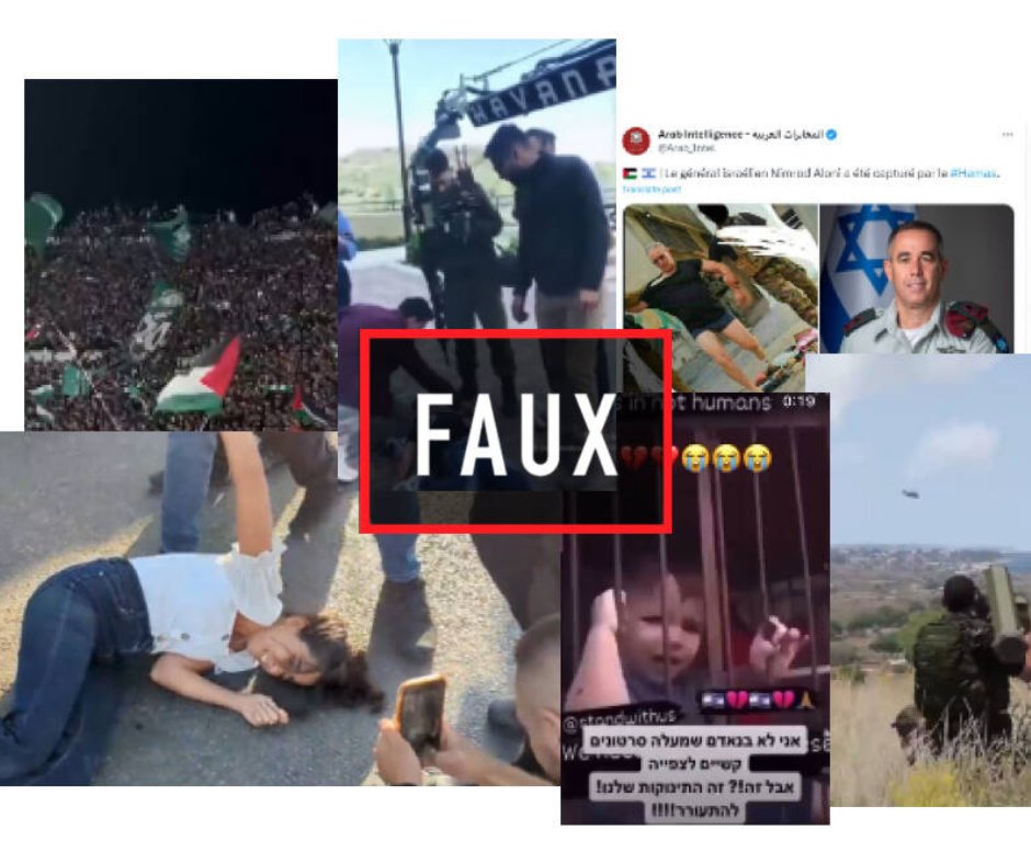 ⚠️ Guerre Israël-Hamas : attention aux fausses images et vidéos 

Depuis le 7 octobre, de nombreuses fausses informations circulent sur les réseaux sociaux. ⤵️
