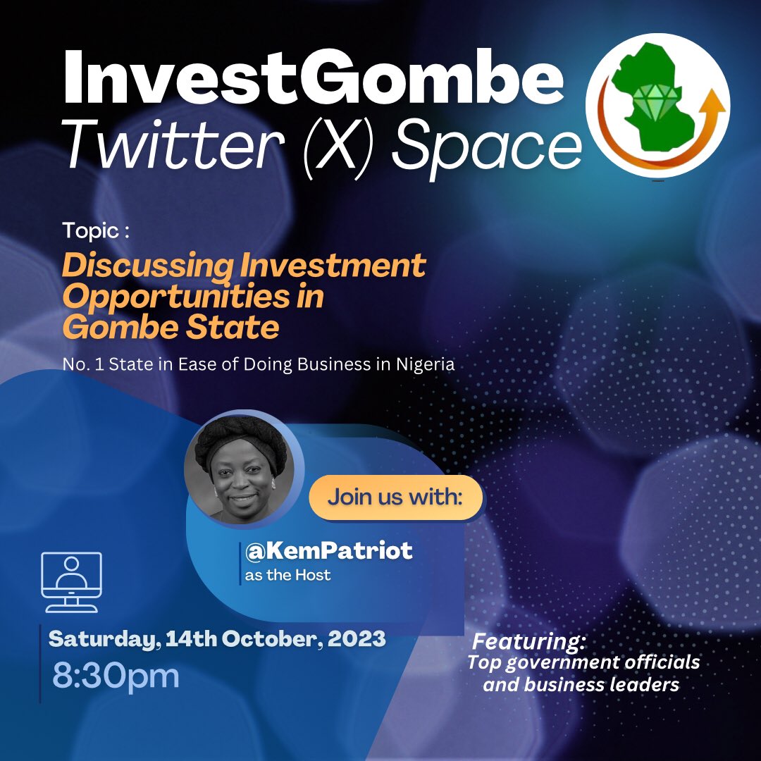 Do you want to explore Gombe's investment prospects? Curious about why investors are increasingly making Gombe as their destination of choice? 

This is your chance to engage with senior government officials, inquire about their strategies, and gain deeper insights into Gombe's