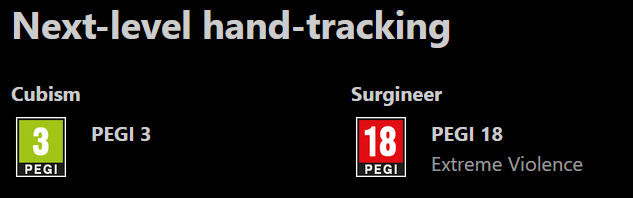 When <a href="/CubismVR/">Cubism</a> is bundled with <a href="/SurgineerVR/">Surgineer 🧤💉🫀🧠</a> 😂
Truly something for all ages!

 If you're looking for some hand tracking titles for your new #MetaQuest3, make sure to check out this bargain!  

Get it here 👉bit.ly/3PUorxM
