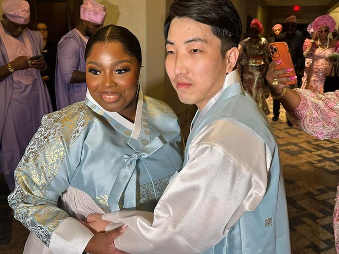 Love wins as Nigerian lady marries her Korean lover