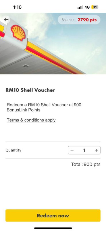 fdajesfry's tweet image. Did you know you can earn & manage your #BonusLink Points using the #ShellApp? I just linked my Bonuslink card with Shell App & discovered I have 2790 points! I didn’t know how much points I have collected before & immediately used it to redeem Shell Voucher easily using the app.