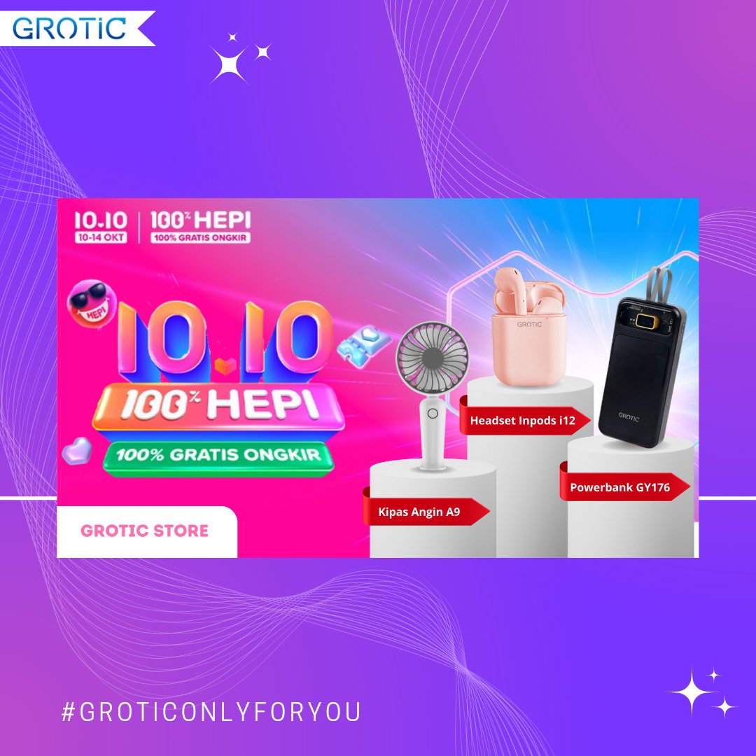 AprooGrotic's tweet image. Yok! Gass langsung ke Grotic Store di Lazada. Dan dapatkan PROMONYA!!
#promolazada #promo1010 #grotic #groticonlyforyou