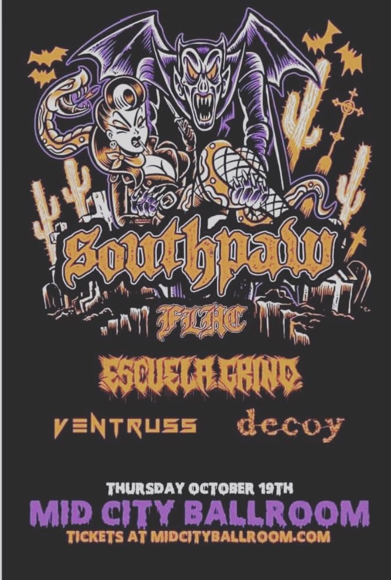 decoy (@decoywrld) on Twitter photo yo <a href="/southpawflhc/">Southpawflhc</a> <a href="/escuela_grind/">ESCUELA GRIND</a> <a href="/Ventruss_/">Ventruss</a> at <a href="/midcityballroom/">MidCity Ballroom</a> in Baton Rouge next Thursday be there or be murdered 👻 🎃 🔪 🩸 #batonrouge #metalshows #hardcore yo <a href="/southpawflhc/">Southpawflhc</a> <a href="/escuela_grind/">ESCUELA GRIND</a> <a href="/Ventruss_/">Ventruss</a> at <a href="/midcityballroom/">MidCity Ballroom</a> in Baton Rouge next Thursday be there or be murdered 👻 🎃 🔪 🩸 #batonrouge #metalshows #hardcore