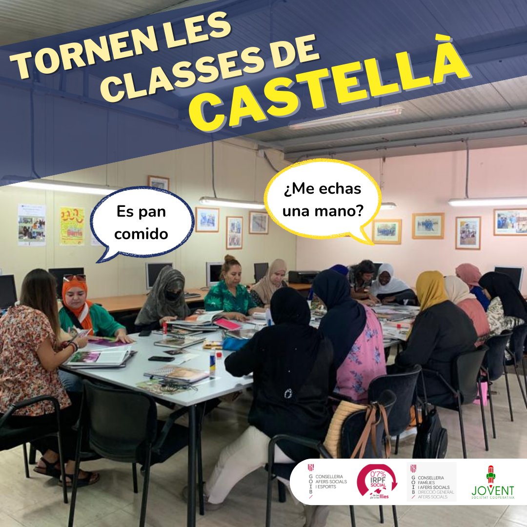 El mes d'octubre, les dones que participen en el projecte "Barris", tornen a començar les classes de castellà amb molta motivació. 🌟📚

#cooperativajovent
#jovent
#coopjovent
#barris