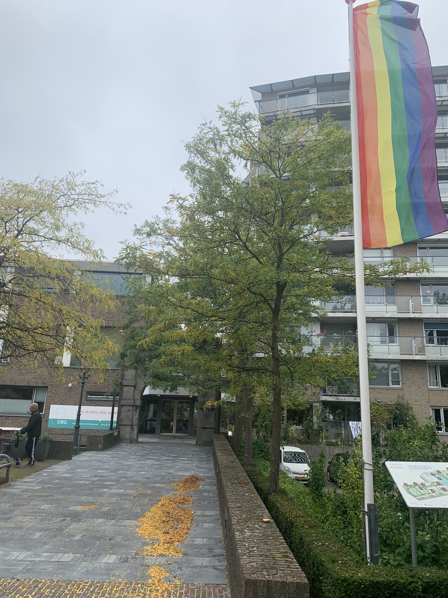 pbraam's tweet photo. Vandaag ook de #regenboogvlag gehesen bij OBG in het kader van #comingoutdag #inclusie #rozeouderen #ciliadaemen https://t.co/rYZpf0utcU