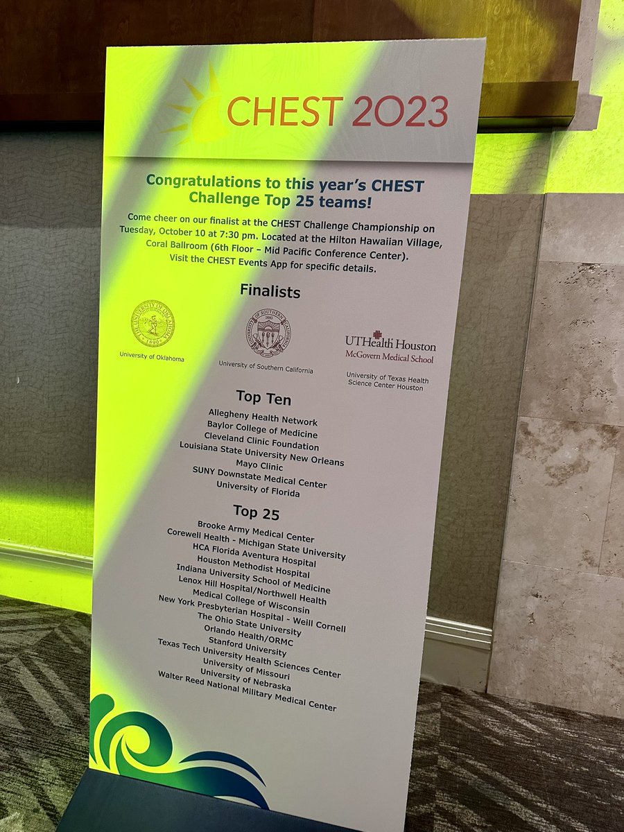 So proud of our outstanding fellows! @OUHealth @HousseinYounes4 @williamkellymd #MedEd #CHEST2023 #CHESTChallenge