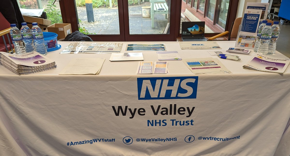 The WVT HR Roadshows are at Bromyard Community Hospital today. @WVTLibrary staff are there highlighting all the library resources available to @WyeValleyNHS staff. Come along to find out more.