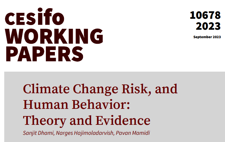 CESifo (@cesifonetwork) on Twitter photo Climate Change Risk, and Human Behavior: Theory and Evidence | <a href="/SanjitDhami/">Sanjit Dhami</a>, Narges Hajimoladarvish, <a href="/MamidiPavanH/">Pavan Mamidi</a>
#EconTwitter
cesifo.org/en/publication⦠Climate Change Risk, and Human Behavior: Theory and Evidence | <a href="/SanjitDhami/">Sanjit Dhami</a>, Narges Hajimoladarvish, <a href="/MamidiPavanH/">Pavan Mamidi</a>
#EconTwitter
cesifo.org/en/publicationā¦