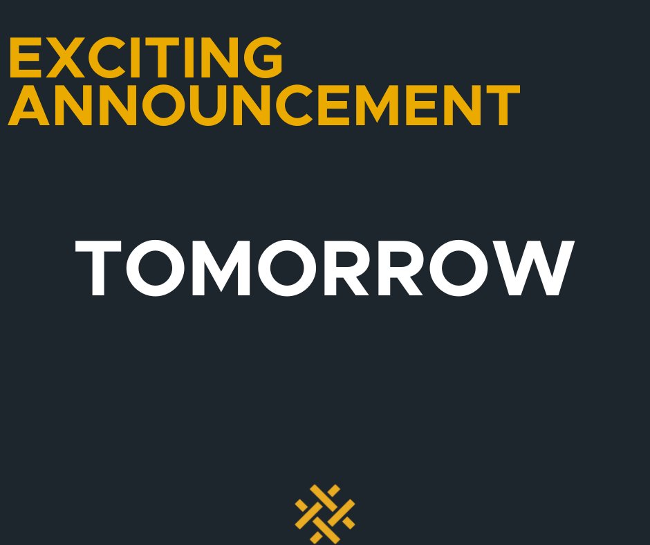 Tune in tomorrow for an exciting update from our CEO.