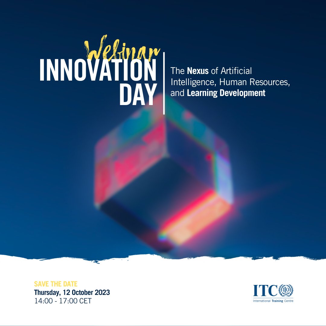 ITCILO's tweet photo. 🌍 Artificial Intelligence is a game changer, and you have the opportunity to be at the forefront of this revolution.
 
🗓️ Mark your calendar for 12 October and secure your spot for this transformative event. Register now on Zoom: 👉 https://t.co/Q5ymbZqw7Q https://t.co/ORr2W6LZ2p