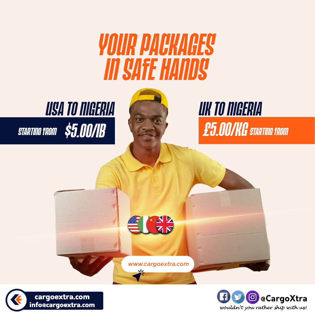 CargoXtra's tweet photo. We handle every package with care @CargoXtra 
From USA, UK, China to Nigeria. https://t.co/Uwd3YlLbAd