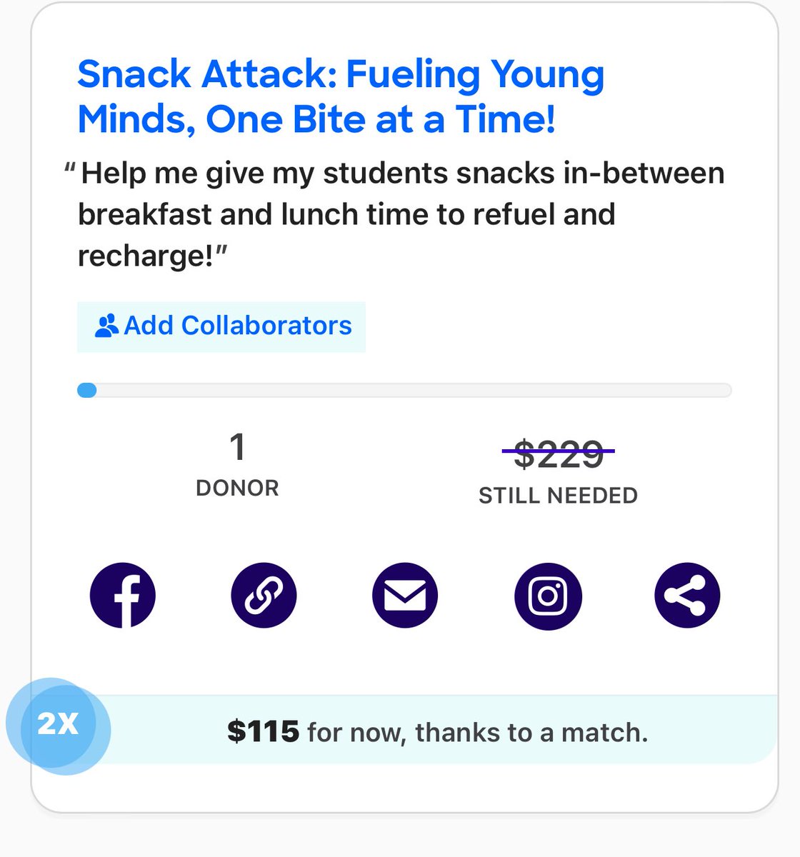 MrMarvelTeacher's tweet photo. $115 with double funding and I will have lift off. Will you help me restock on supplies? Please help #clearthelist 

https://t.co/RiD6Hx3u7K https://t.co/km7H1yx5yz