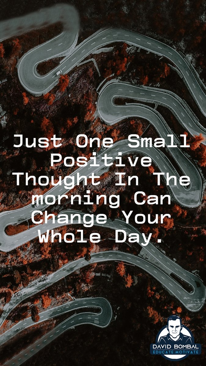 Just one small positive thought in the morning can change your whole day.

#DailyMotivation #inspiration #motivation #bestadvice #lifelessons #changeyourmindset