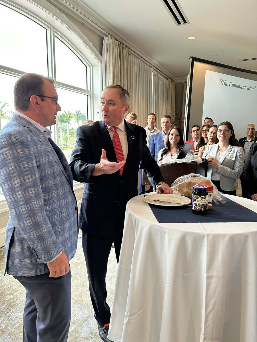 FLCMAA's tweet photo. Thank you to BallenIsles Country for our Seminole Region  @FLCMAA education session today!   Ryan Artim, CCM taught (tried, haha) Andy Stangenberg how to make a peanut butter and jelly sandwich. Thank you to everyone who attended!  @CMAA @BallenIslesCC @RyanArtim @andystangenberg https://t.co/C7G8emICJE
