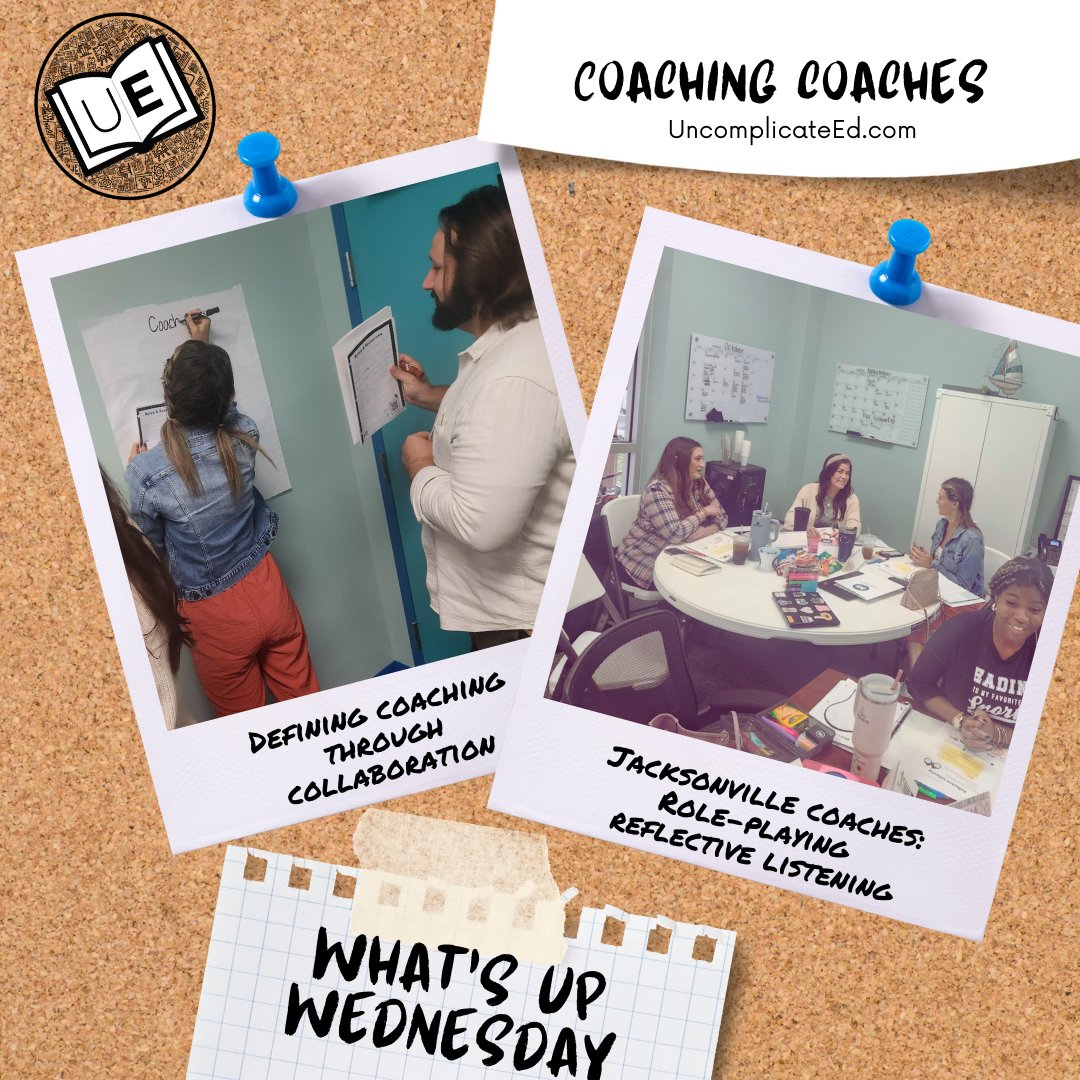 Uncomplicate_Ed's tweet photo. What a PHENOMENAL day at the kick-off meeting for 8 instructional coaches across 3 schools in Jacksonville. We defined coaching, role-played scenarios, &amp; so much more. Can't wait to continue working alongside these great coaches for the rest of the school year!

#fleducation https://t.co/3IjMeCDXDR