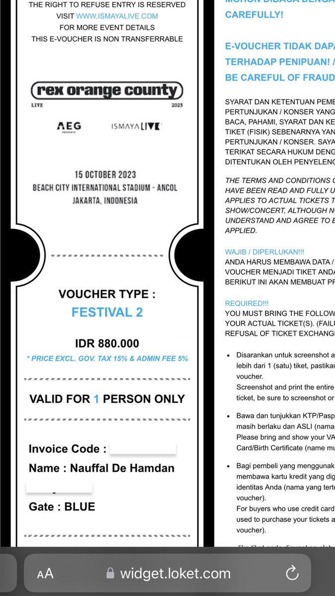 hamdan_x27's tweet photo. WANT TO TRADE (WTT)
Tiket rex orange county indo jakarta
have : Festival 2, Day 2 (15oct), 1 Tix
want : Festival 2, Day 1 (14oct), 1 Tix
Dm!
Fast respond ig: @ hamdan0727
wtt wtb wts roc
#wtt #wts #wtb #RexOrangeCounty #roc #fest2 https://t.co/996FwZSiQz