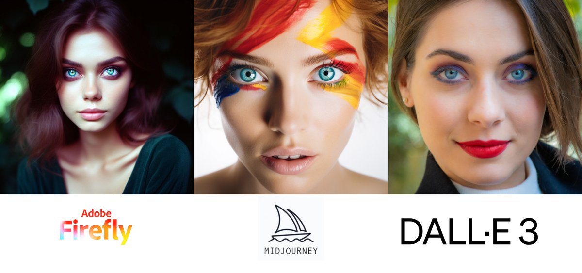 Mathieu Stern (@mathieustern) on Twitter photo "Medium format portrait of a woman with incredibly impossible colorful eyes"
in Firefly V2 / Midjourney V5.2 / Dall.E V3
What are your thoughts? "Medium format portrait of a woman with incredibly impossible colorful eyes"
in Firefly V2 / Midjourney V5.2 / Dall.E V3
What are your thoughts?