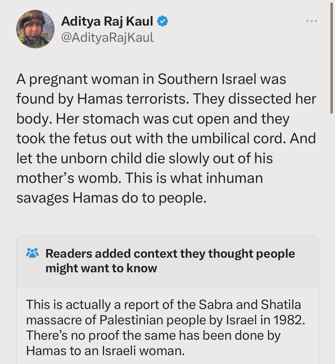 This pretty much summarizes Israeli propaganda.