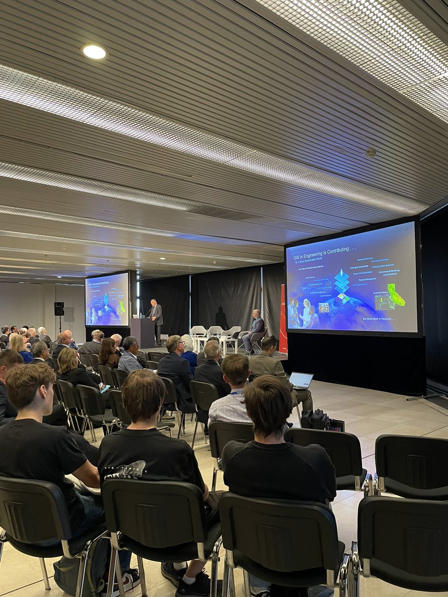 👏 Thanks to <a href="/jackdangermond/">jackdangermond</a> for the amazing Plenary Lecture on GIS and the Geographic Approach - Digital Infrastructure for Building a Sustainable Future at #WEC2023. 🌎
#sustainablefuture #prague 

<a href="/wfeo/">World Federation of Engineering Organizations</a>