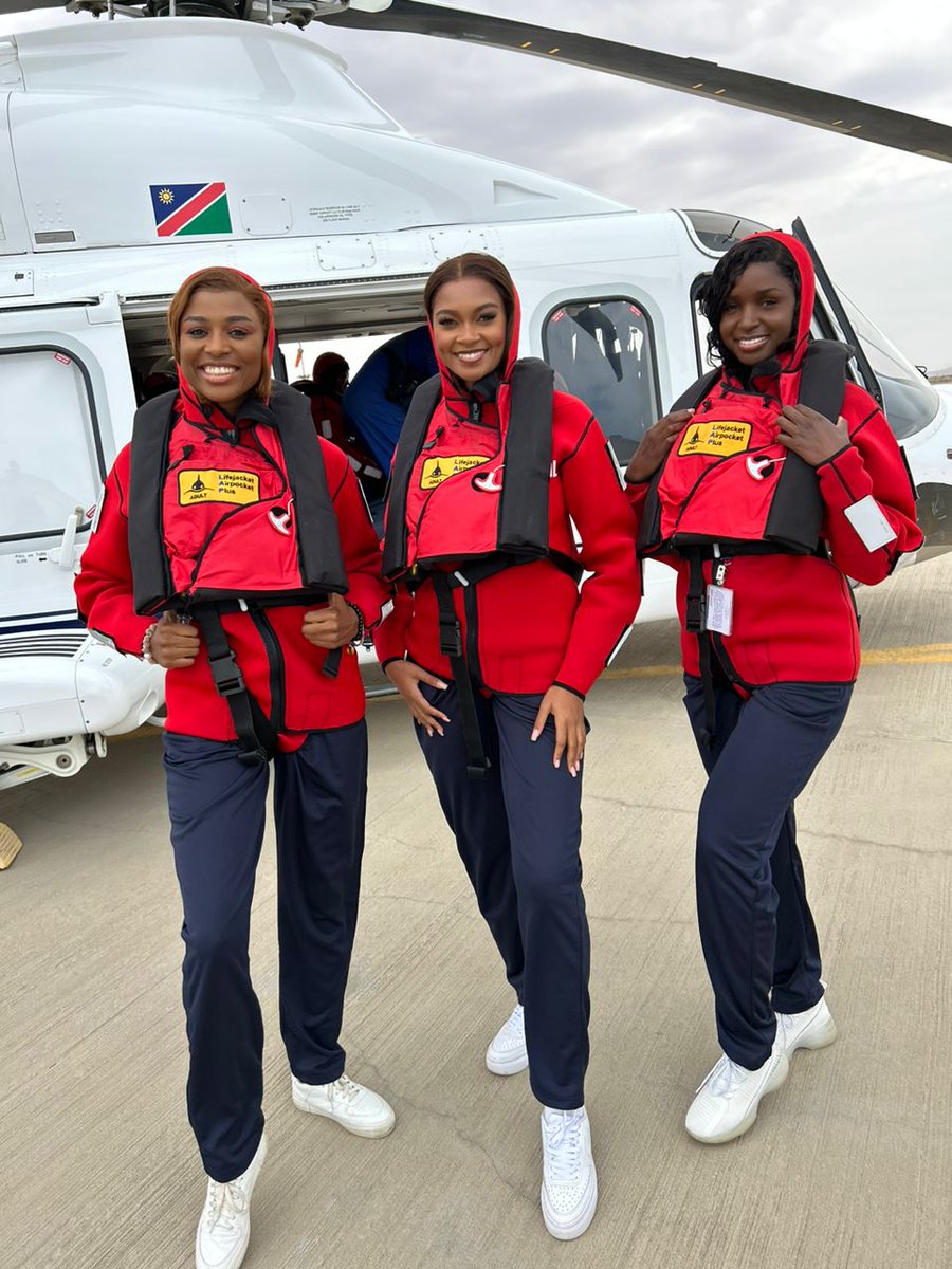 DebmarineN's tweet photo. Miss Namibia, Miss Earth Namibia, and Miss World Namibia are all set to embark on their Atlantic adventure aboard Atlantic 1. 🚢💫 Exciting times ahead as they explore the seas in support of #DiamondDoGood with #DebmarineNamibia! 🌊💎👑 #Atlantic1Adventure @MissNamibia2023 @MissEarthNamib @MissWorldNamib