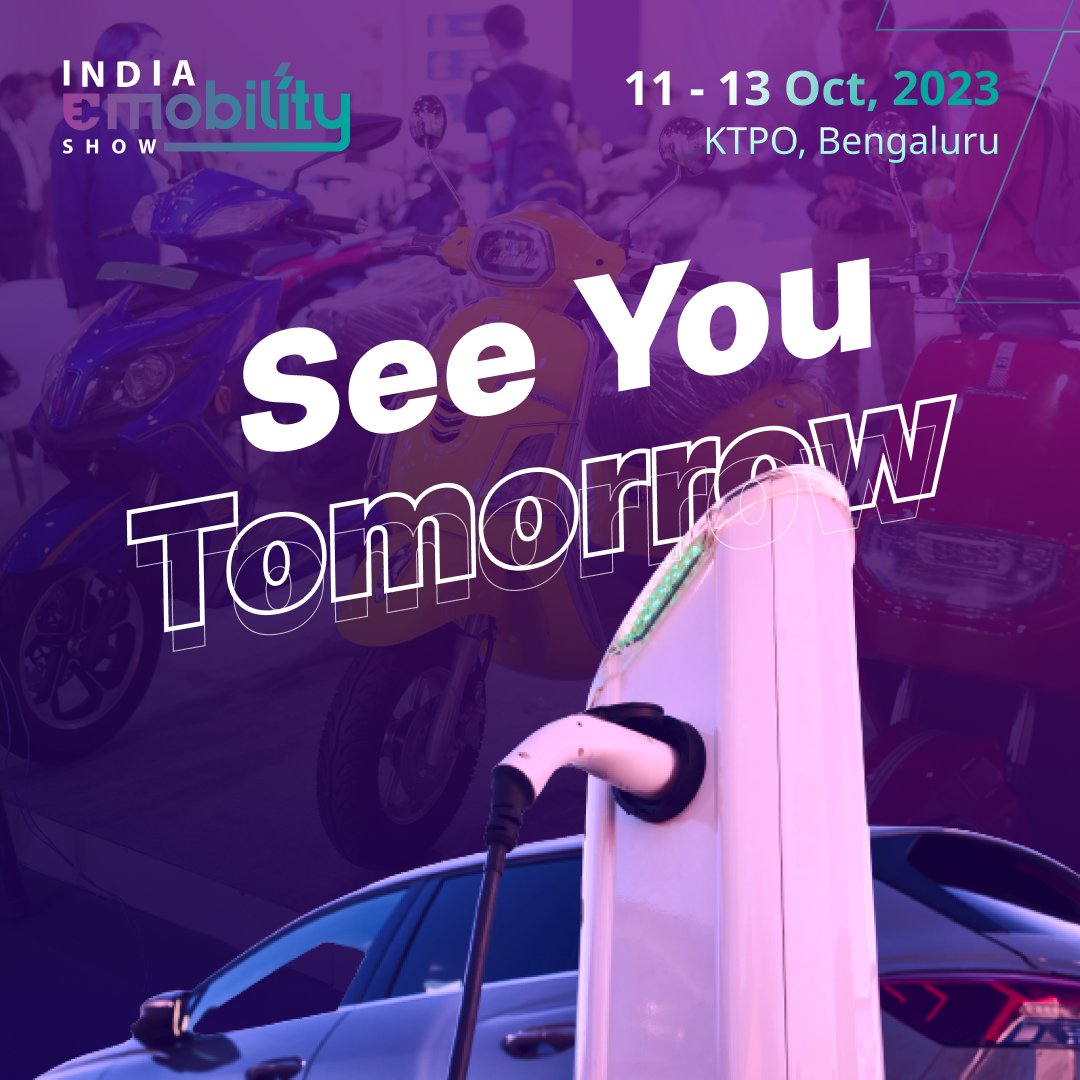 After a very busy day 1 at the India eMobility Show, the day 2 has much more in store for the entire eMobility value chain. Join us for day 2 to witness the latest and the greatest from the industry.  

See you all tomorrow!   

Book your free pass now at bit.ly/3QE6mpX