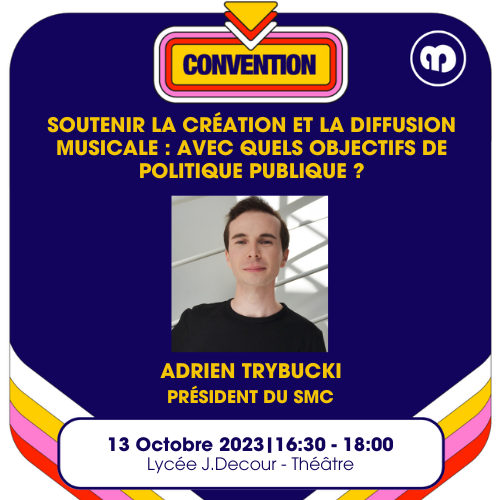 SYNDEAC's tweet photo. 🎤 Débat du Syndeac le 13 octobre au #MaMAEvent ! Sera présent Adrien Trybucki, Président du SMC. Nous débattrons notamment de la place des artistes compositrices et compositeurs de musique contemporaine dans le paysage musical actuel https://t.co/eXK1FVTYh9