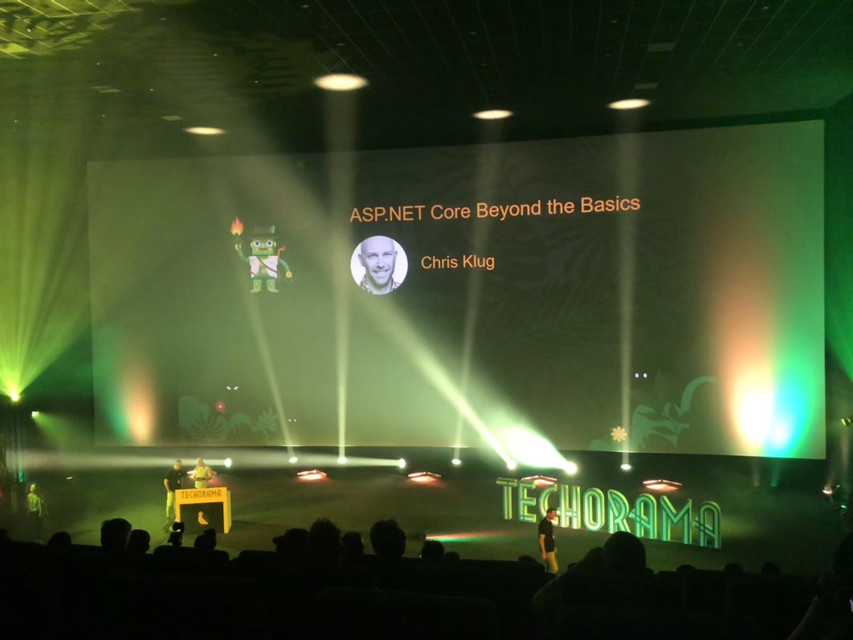 On his own laptop again, <a href="/ZeroKoll/">Chris Klug</a> will take us well beyond the basics of ASP .NET Core. #techorama