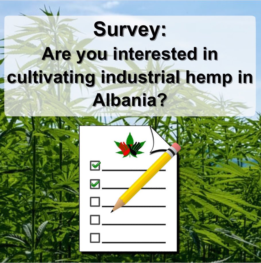 Survey: Are you interested in farming industrial hemp in Albania? albaniahemp.org/en/surveys/alb… #albania #hemp #hempfarming #industrialhemp #albaniahemp