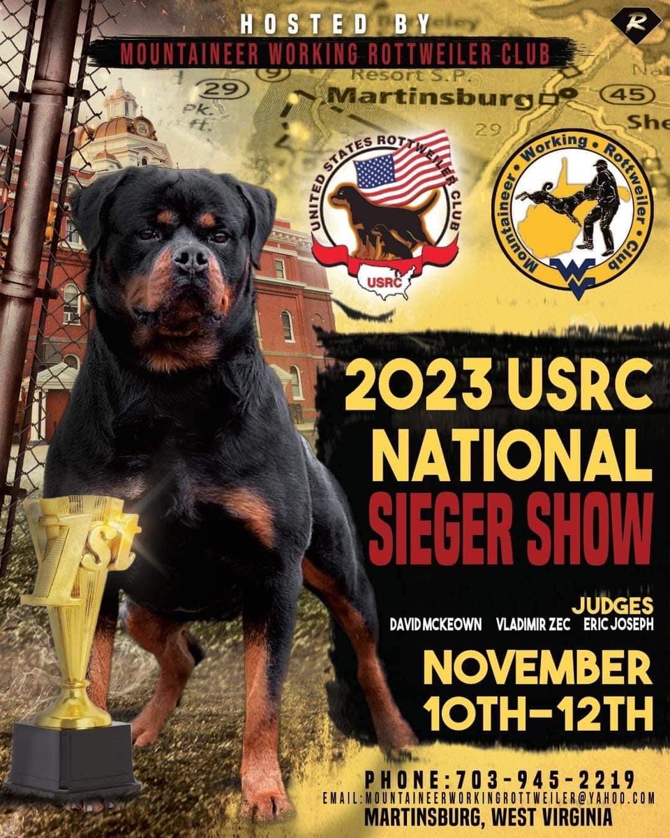 TaylorHausRotts's tweet photo. https://t.co/NtIWB7w6Bo

https://t.co/pZvxsHecTN

All ZTP,BSE,BSC by a ADRK judge. 
Judges diner with a seminar ￼
Entries close in 29 days
Friday night meet and greet  ￼ https://t.co/u4jeg9GdqN