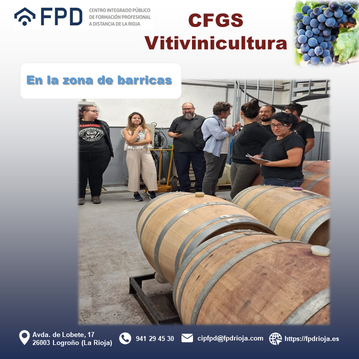 cipfpd_rioja's tweet photo. El alumnado de CFGS Vitivinicultura de FPD Rioja @cipfpd_rioja , comienza las jornadas practicas de los distintos módulos del ciclo.
¡Estudia FP a Distancia en FPD Rioja!
#fp #todofp #fprioja #educacion #rioja #fpadistancia #estudiafp #distance #education #online #elearning #win https://t.co/ncjtnRFZFs
