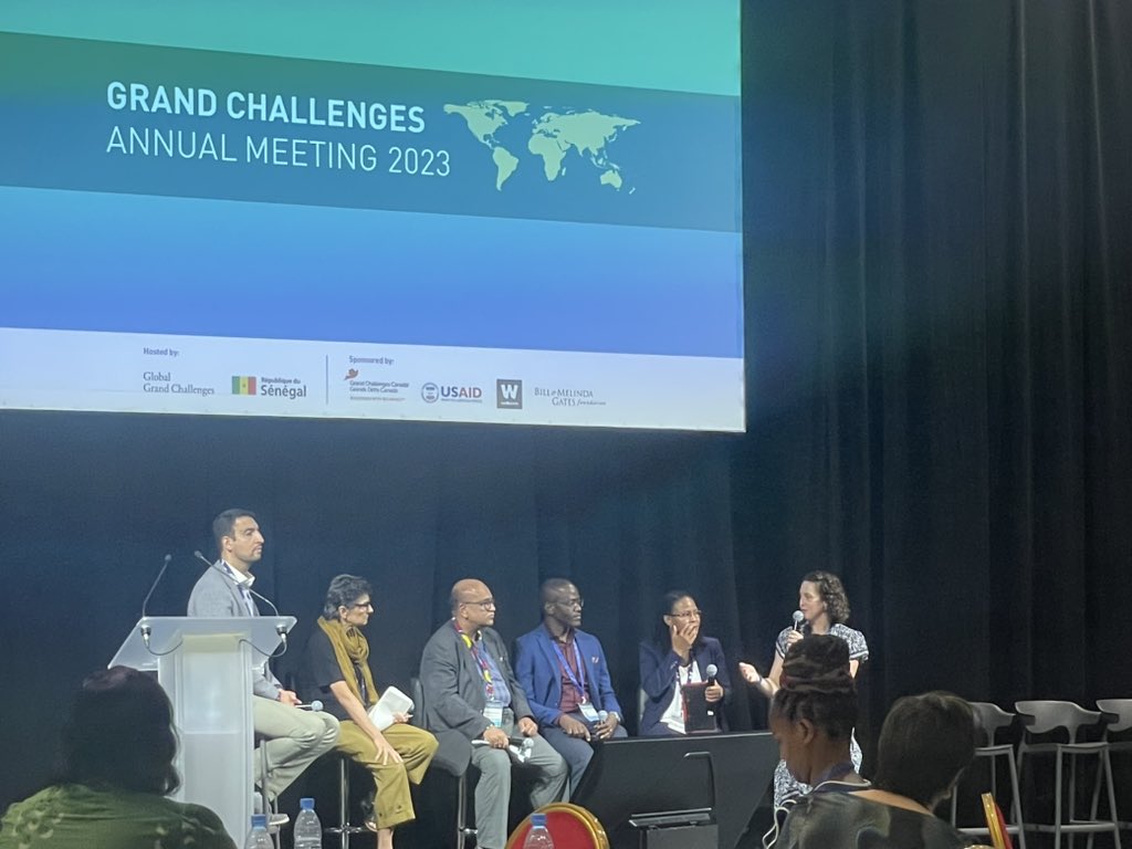 We are a network of #GrandChallenges partners Supporting innovation in global health. GC US, GC Brazil, GC India, GC South Africa, GC Africa panel beautifully moderated by Sarah O'Brien #GHS