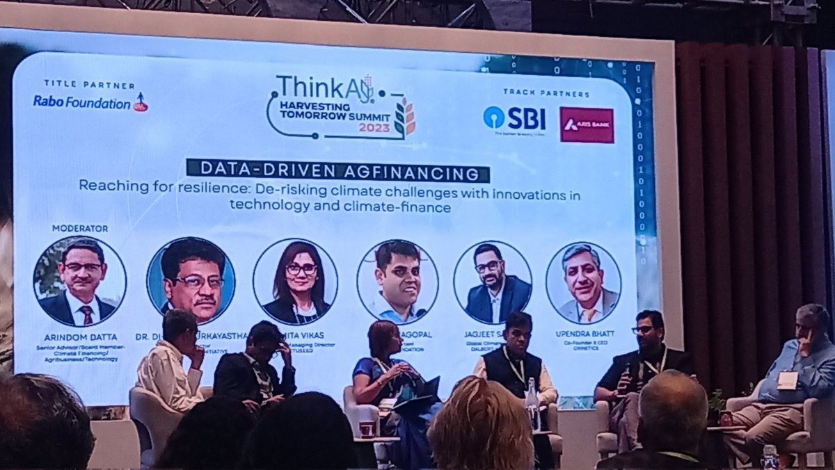 ThinkAg Harvesting Tomorrow is going on. Current panel discussion ln Climate Finance discussing some very pertinent points on increasing climate finance!