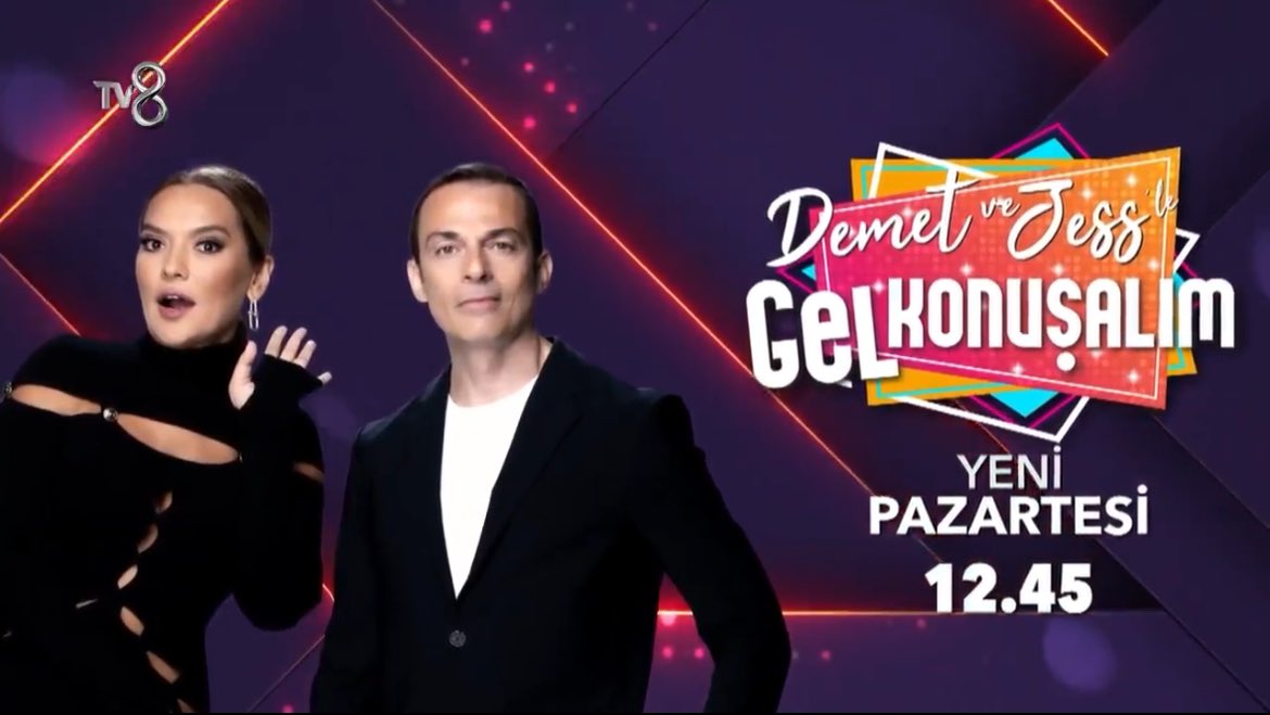 turkpopmuzigi's tweet photo. Demet ve Jess’le Gel Konuşalım 16 Ekim Pazartesi’den itibaren hafta içi her gün 12.45’te tv8’de! https://t.co/HVtTGaQyC0