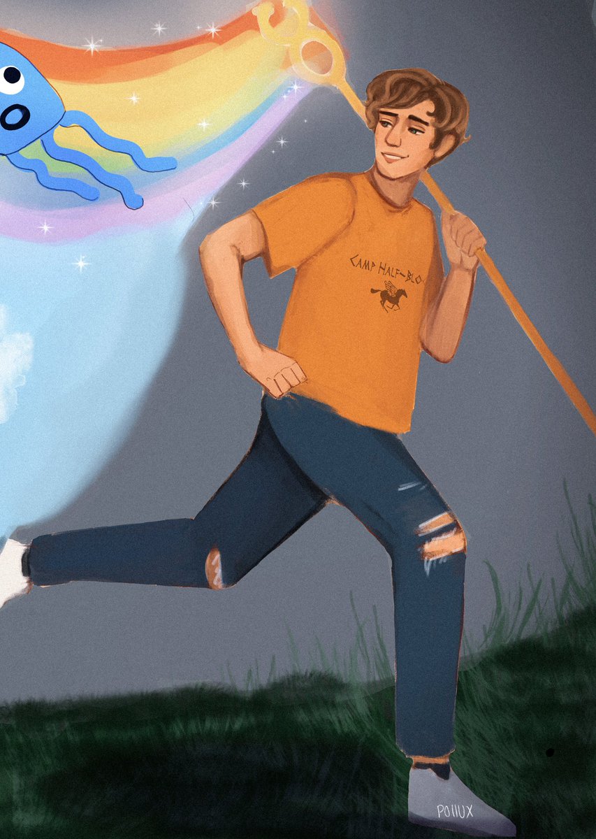 I sprinted on, holding up the staff, filling the cavern with my one-man rainbow parade.

#PJO #percyjackson #CotG