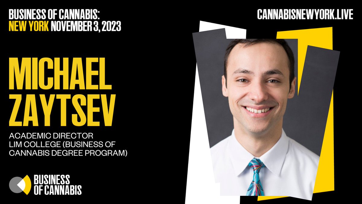 Speaker 🗣️

Mike Zaytsev is the Academic Director of the first accredited cannabis bachelors &amp; masters degree programs in NY State, founded High NY, hosts 'The Cannabis Business Coach Podcast' &amp; is the author of 'The Cannabis Business Book'. @himikez
👉 eu1.hubs.ly/H05Jcq10