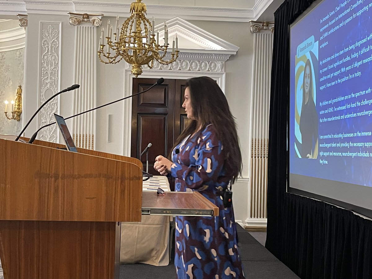 Amanda Simon, Chief Product Officer at Biars Group, is live on stage, exploring neurodiversity in the workplace. Inclusivity in action! #HRInnovatorsConference #Neurodiversity #LiveEvent