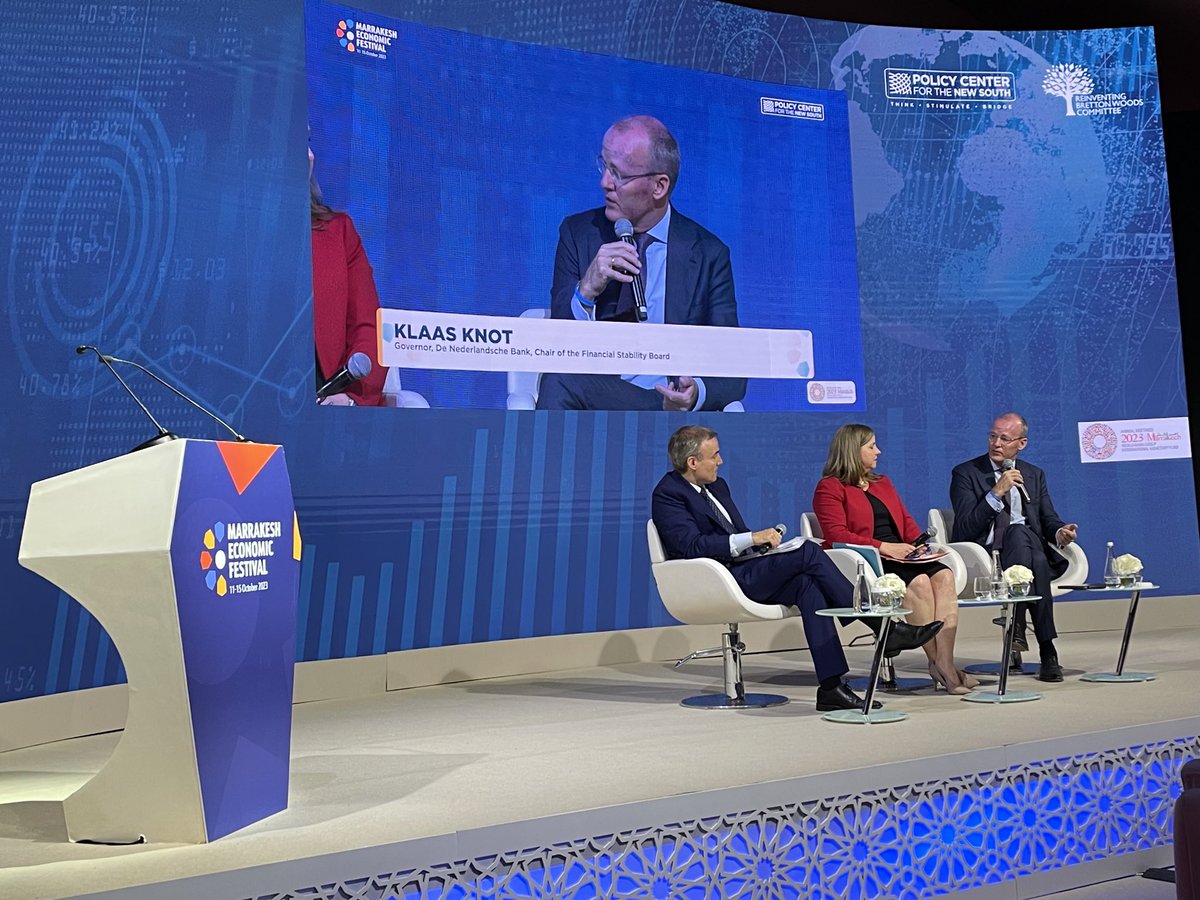 Thank you @The_RBWC for inviting me to speak at your economic festival. We have made important progress on getting #inflation back to target. But we still have a long and winding road ahead of us. #IMFMeetings #Marrakech