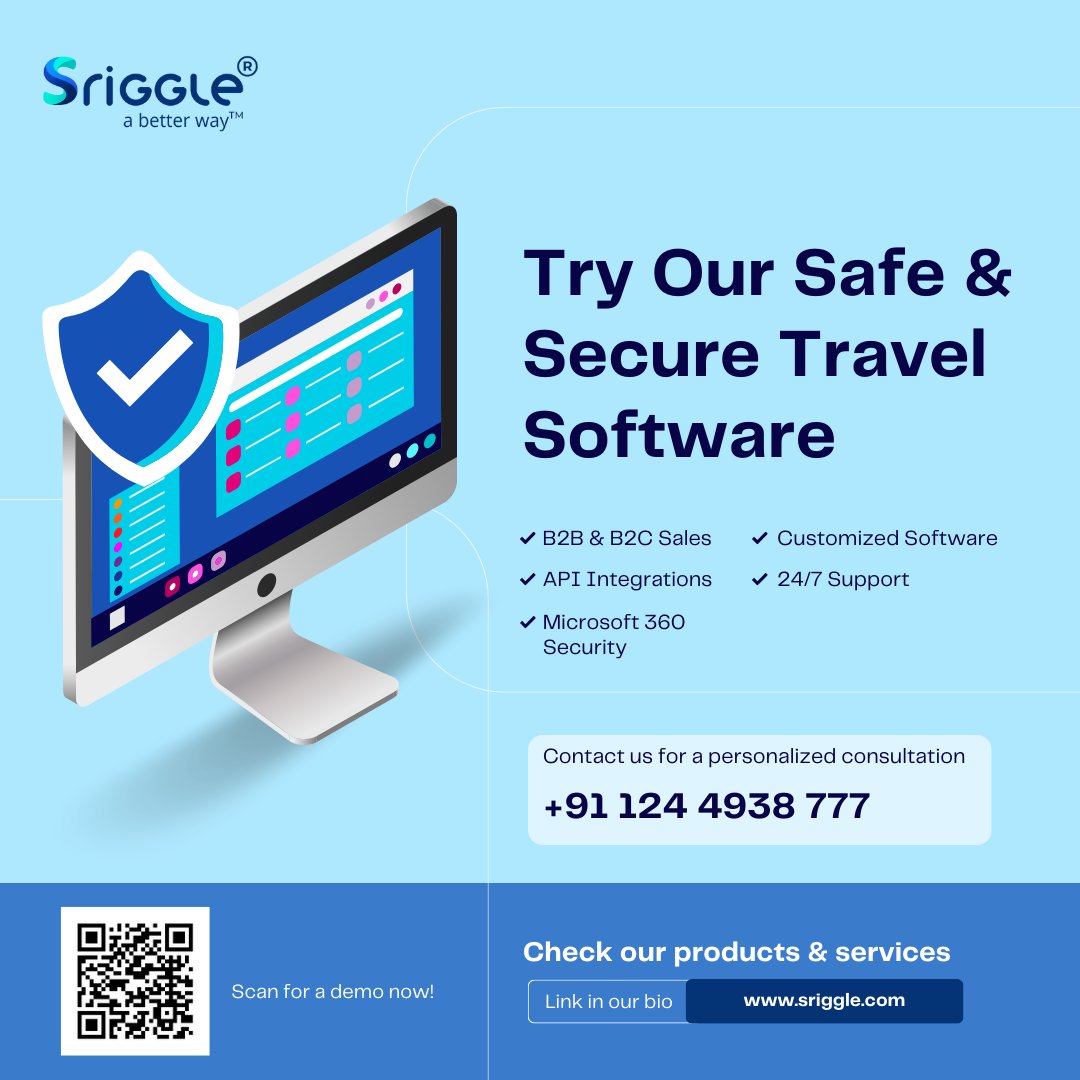 sriggletech's tweet image. Your gateway to seamless travel solutions. Scan now to unlock your demo experience!🌍✨
#RequestDemo #ExploreWithEase #sriggle #travel #technologysolutions #travelsolutions #travelsoftware #viralpost #CEO #businessowner #travelbusinessowner #TagAFriend
