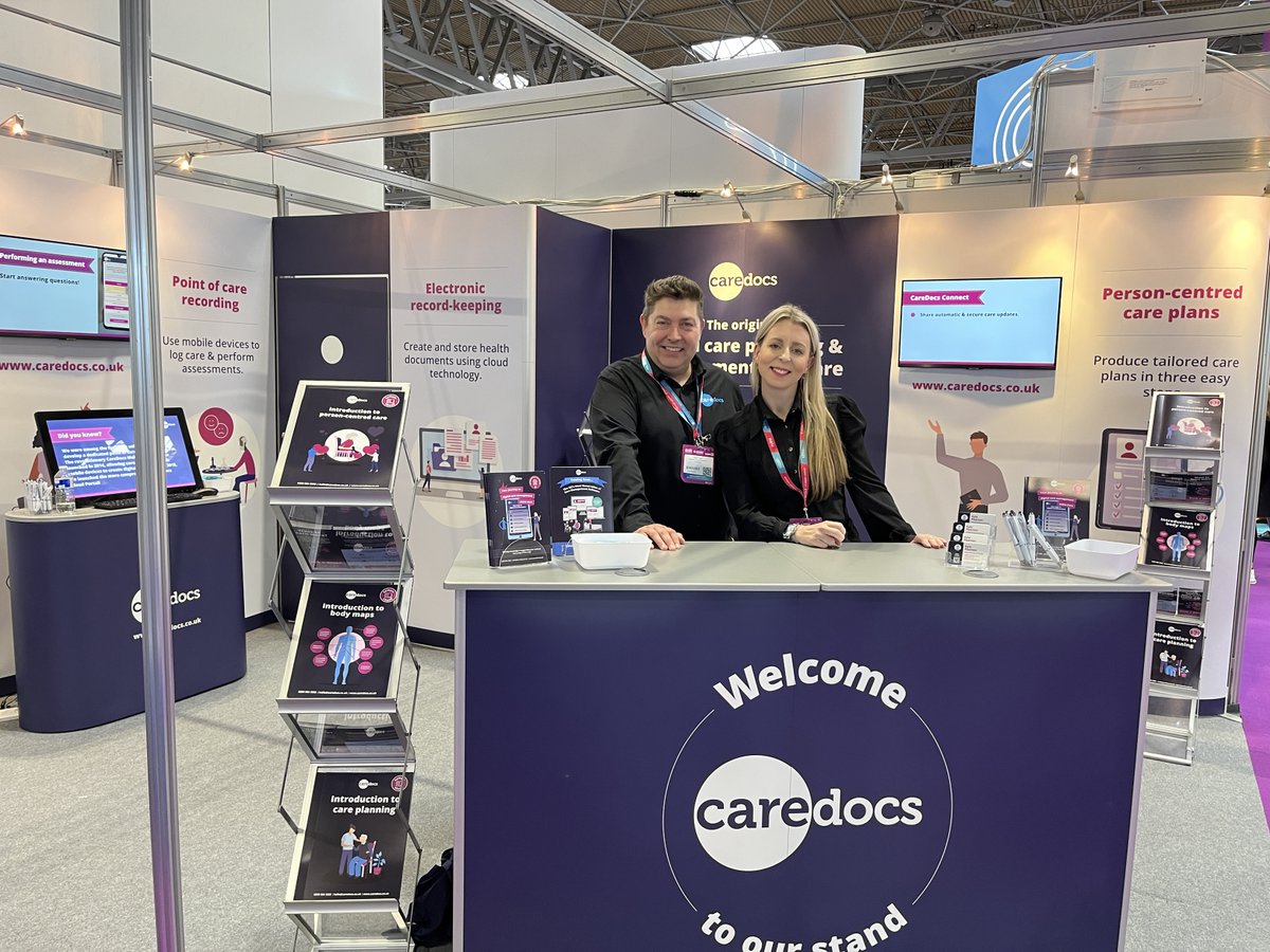 CareDocsUK's tweet image. Come and join our experts at the @CareShow on stand F32 today and tomorrow to see how we can support you in your digital transformation journey #caremanagementsoftware #digitalcare #caresoftware #technologyincare