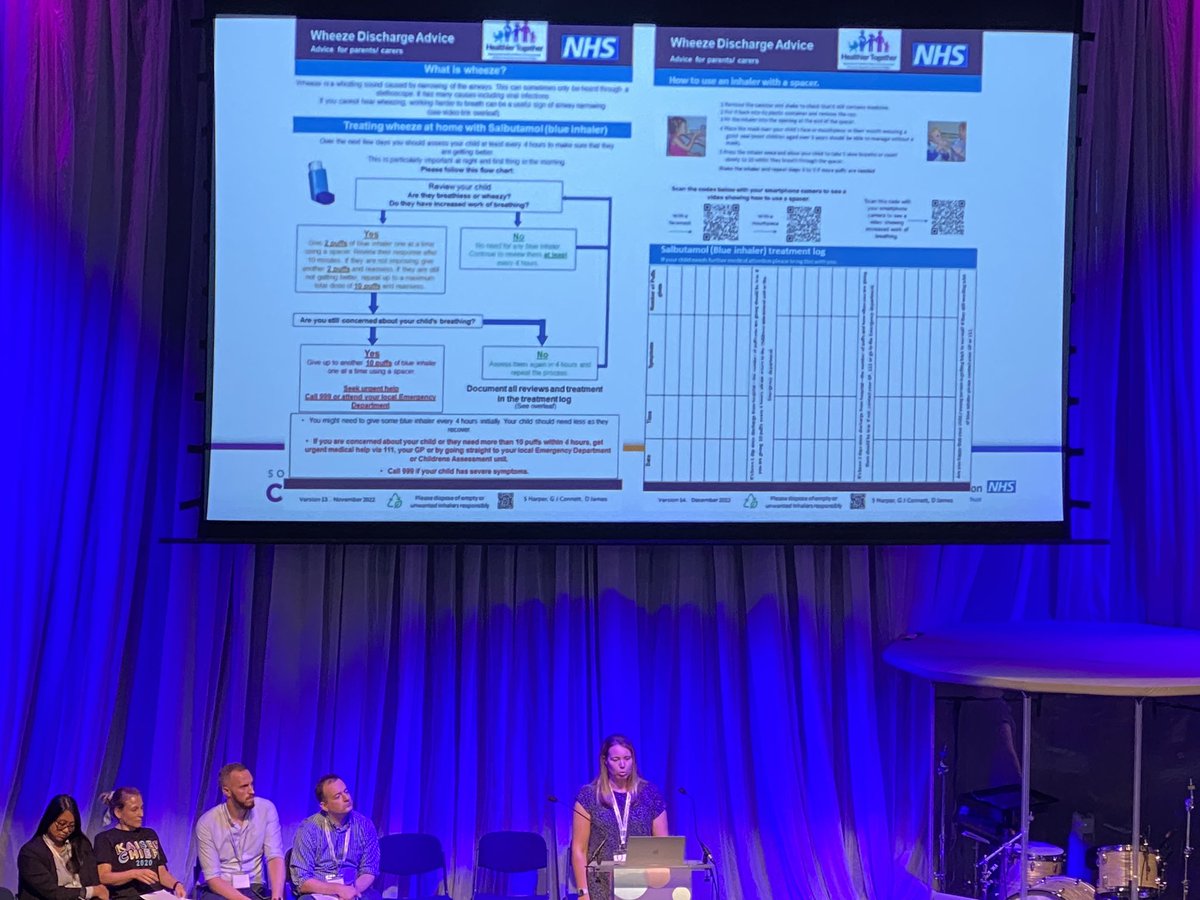 GenSouthgate's tweet photo. #PIER2023 @Steph_1989_20 presenting ‘Children can safely be discharged on as required salbutamol after episodes of acute wheeze’ https://t.co/7gcEE35h0Q