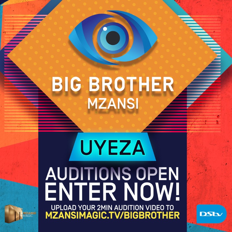 DStv's tweet photo. 🚨 BIG BROTHER MZANSI iBUYILE 🚨

Auditions for Big Brother Mzansi are officially OPEN! Upload your 2 min video, and you could be on our screens for Season 4 of #BBMzansi.