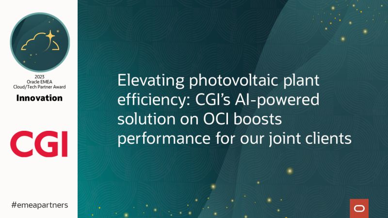 Oracle EMEA PartnerNetwork (@oracleemeaps) on Twitter photo CGI clinched the prestigious Technology Worldwide Partner Award 2023 in #Innovation Its #AI based #utility solution stood out! social.ora.cl/6016urVP8 #emeapartners <a href="/oracleemeaps/">Oracle EMEA PartnerNetwork</a> CGI clinched the prestigious Technology Worldwide Partner Award 2023 in #Innovation Its #AI based #utility solution stood out! social.ora.cl/6016urVP8 #emeapartners <a href="/oracleemeaps/">Oracle EMEA PartnerNetwork</a>