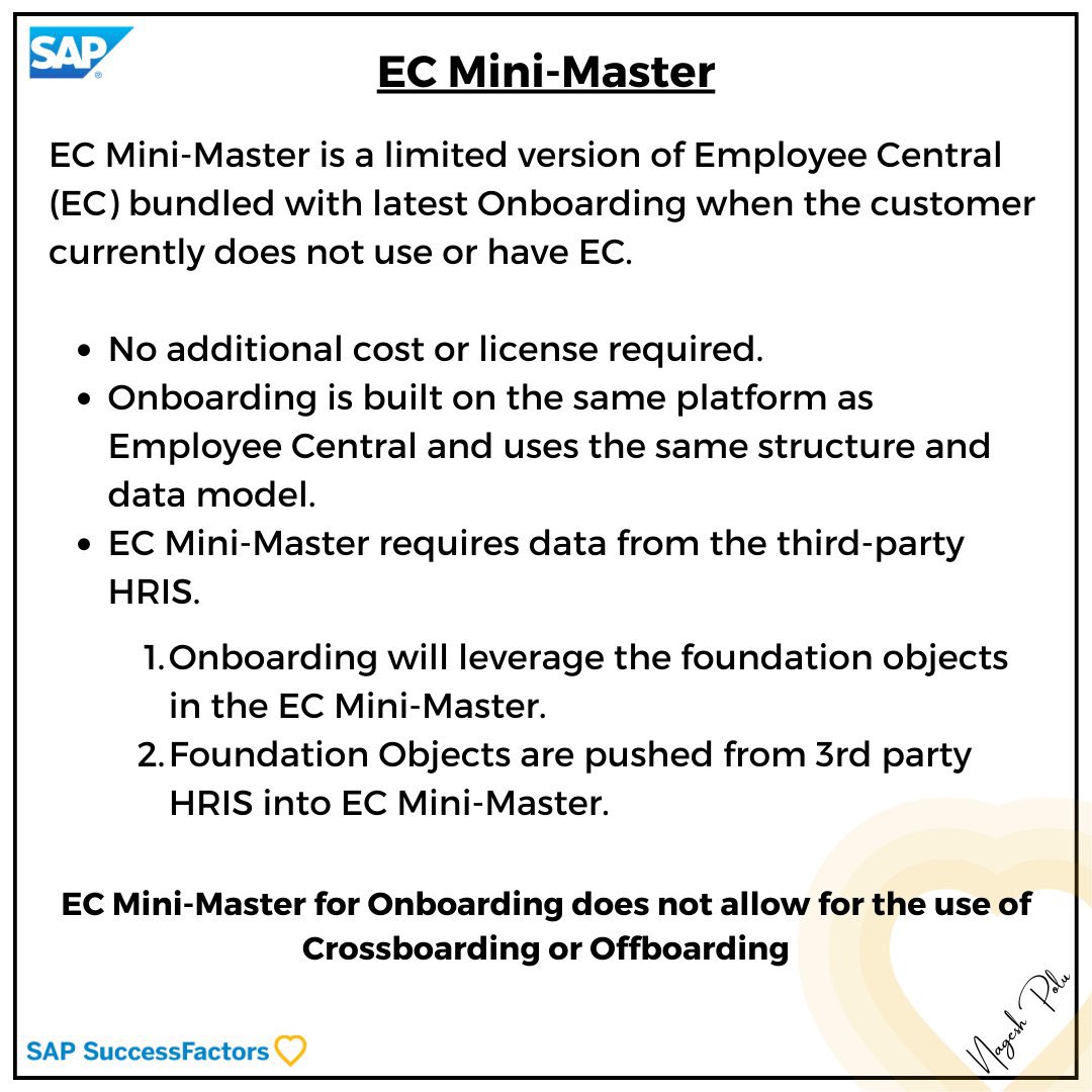 nageshpolu's tweet photo. EC Mini-Master!
#SAP #SuccessFactors #CoreHR #Onboarding #HRTech https://t.co/6nluovhbYK