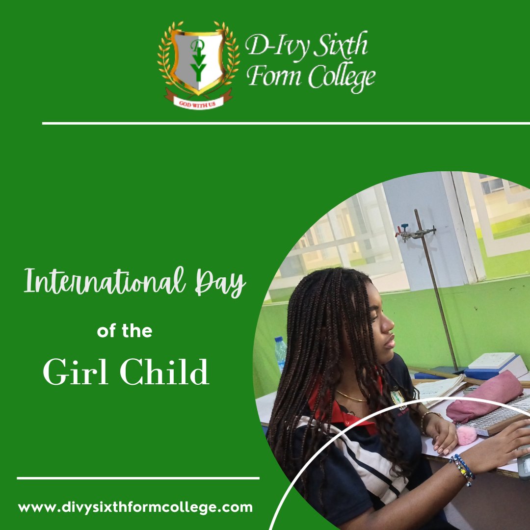 divysixthform's tweet photo. Here's wishing all our female students and all girls around the world a joyous International Day of the Girl Child.

We won't relent in providing an enabling environment that allows everyone to dream, achieve and thrive.

#divysixthformcollege 
#allen 
#sixthform https://t.co/rEfp3QGP9W